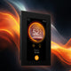 Harvia Fenix 4.3 inch Wi-Fi glass touchscreen sauna control panel showing temperature and ready-in timer