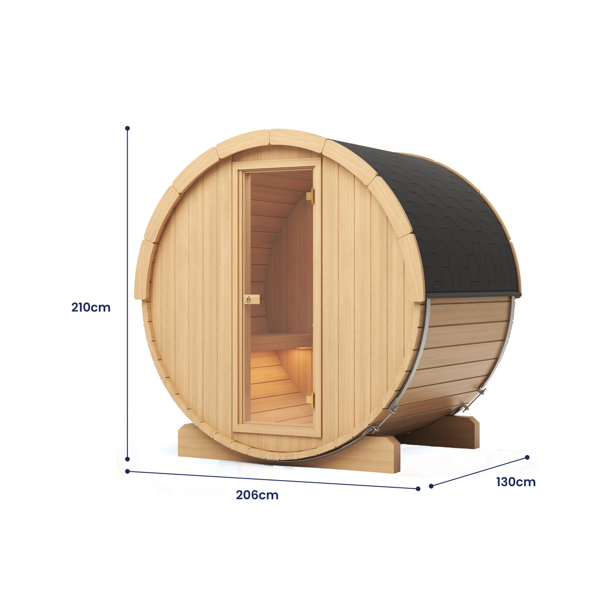 Arc Natural Barrel Sauna x Ice Bath