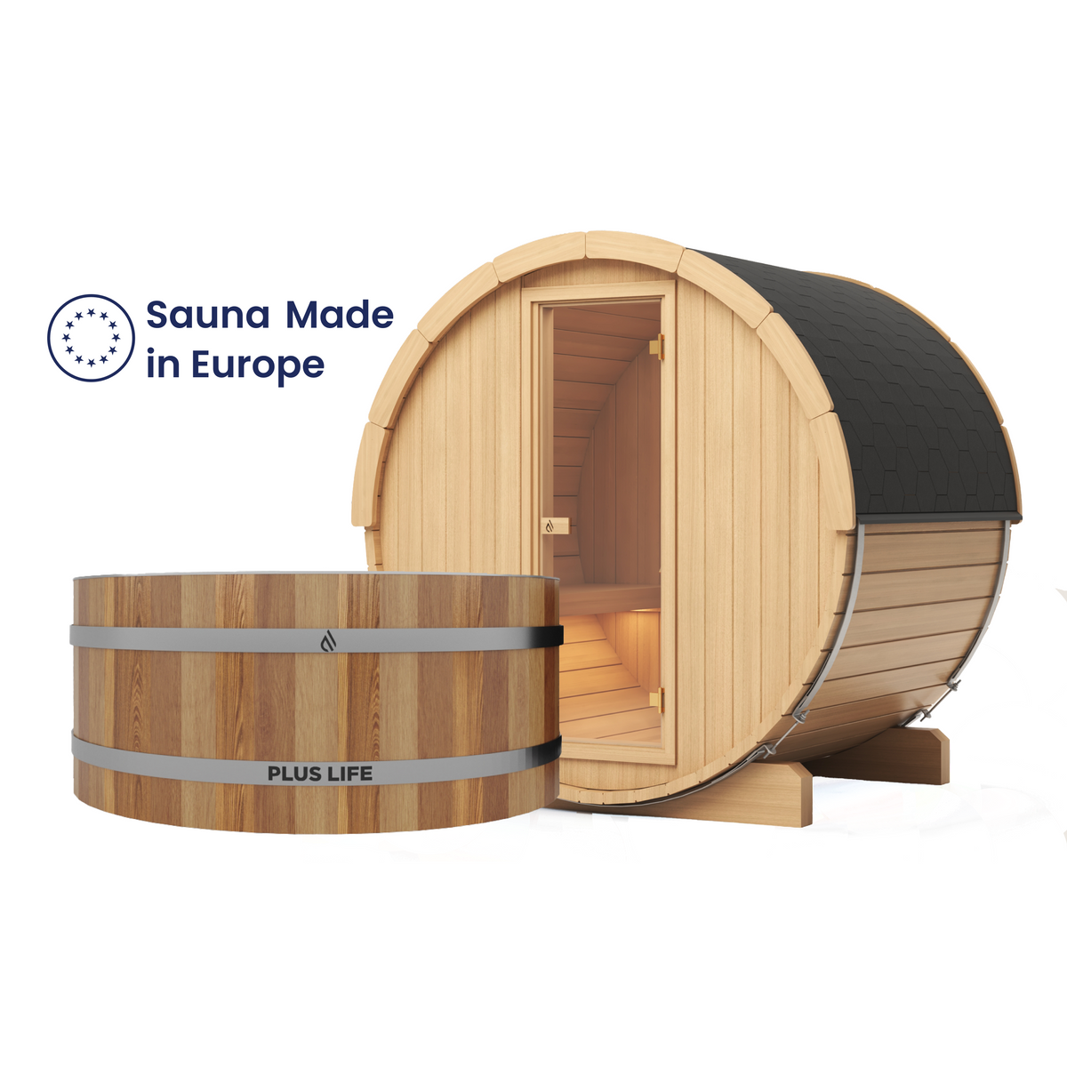 Arc Natural Barrel Sauna x Ice Bath