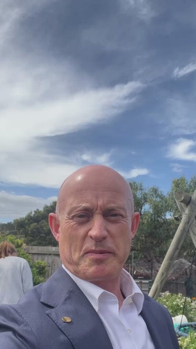 Colin M filming himself in his garden